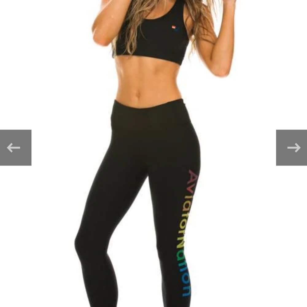 Aviator Nation black leggings